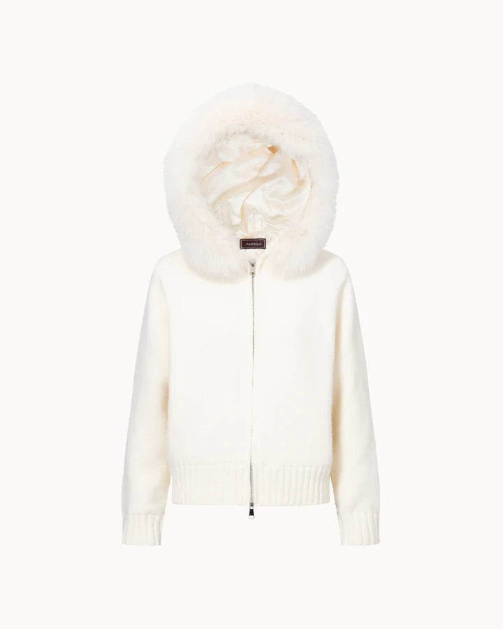 Faux Mink Knit Down Jacket